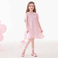 Girls' Pink Bowknot Dress