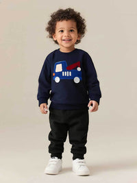 Long-Sleeved Car Print Sweatshirt for Kids | Kalawee
