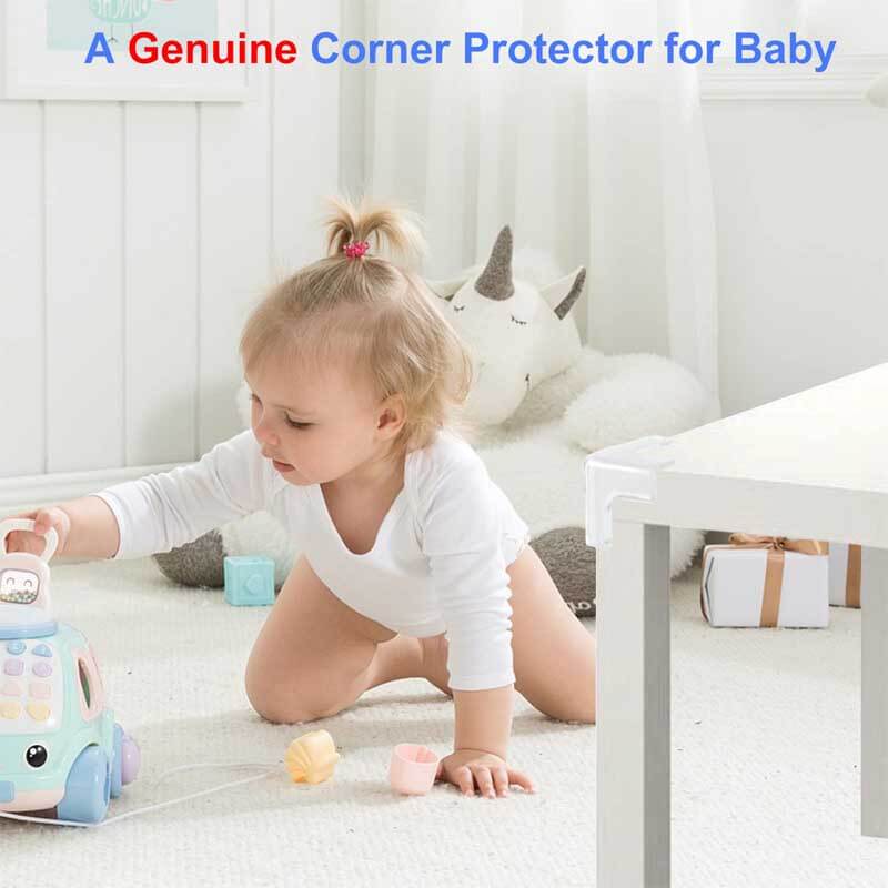 Corner Protector for Baby (24 Pack) - Clear Corner Protectors , Furniture Corner Guard & Edge Safety Bumpers - Baby Proof Bumper & Cushion to Cover Sharp Furniture & Table Edges (T Shape) | Shinymarch