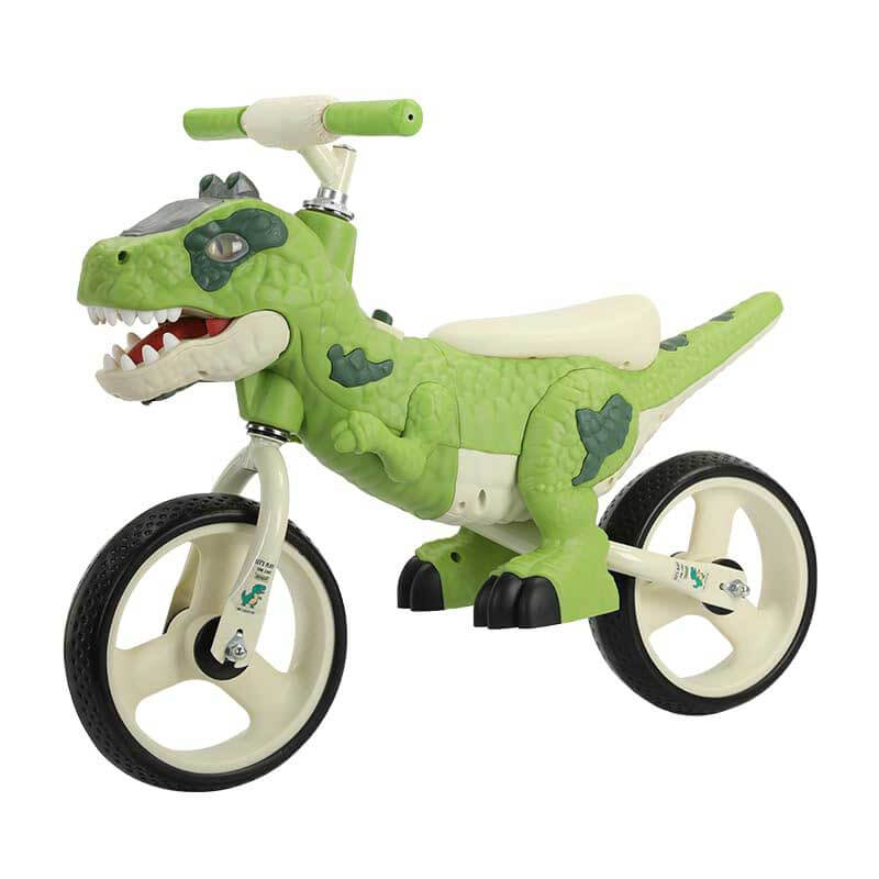 Dinosaur-Themed Toddler Balance Bike Toys for 2-5 Year Old Girls & Boys - Music & Lighting Effects, No-Pedal Training Bike, Best Gifts for Kids with Carbon Steel Frame & Adjustable Handlebar | Shinymarch