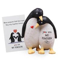 Valentines Day Gifts for Her Him Boyfriend Girlfriend, Anniversary Wedding Gifts for Women Men Couple, I Love You Birthday Gift for Wife Husband-Couple Penguin Figurine for Christmas | Kalawee