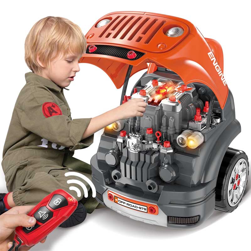 Large Truck Engine Toys for Kids 3-8 Years Old, Big Truck Builder Kit, Mechanic Repair Set for Kids, Ideal Christmas, Birthday Gifts | Kalawee