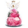 Gifts for Women Preserved Rose Forever Flower in Glass Angel Figurines Fresh Flowers for Delivery Prime Mothers Day Birthday Gifts for Mom Real Red Roses for Grandma Sister Wife Her from Daughter | Kalawee
