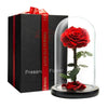 Forever Preserved Rose - Eternal Rose in Glass Dome - Beauty and The Beast Rose for Mom - Fresh Flowers in Glass (Red, 9 Inch) | Kalawee