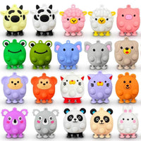 Easter Gifts for Kids - 24 Pack 3D Animal Suction Toy Fidget Pop Toy with Gift Cards for Kids Boys Girls, Easter Party Favors School Classroom Gifts Exchange Goodie Bags Easter Basket Stuffer | Shinymarch