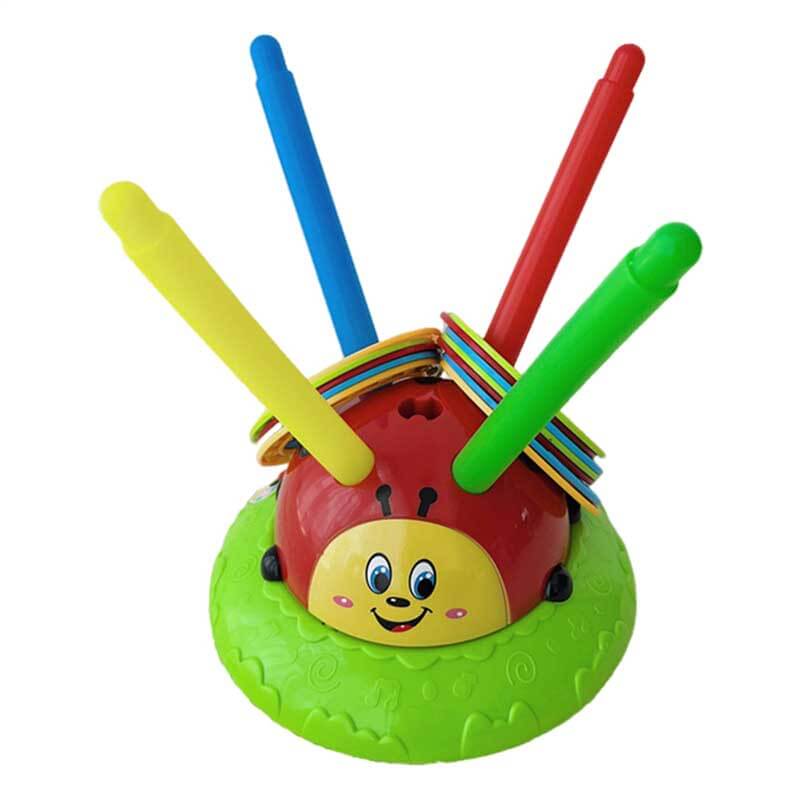 Musical Jump Toy - Fun Ladybug Musical Toy Ring Game, 2-in-1 Jumping Toss Activity | Outdoor Indoor Kids, Summer Play Equipment for Toddler Boys Girls Backyard Active Entertainment | Shinymarch