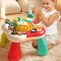 3-in-1 Multifunctional Kids Activity Table with Musical Piano, Train Set, Bead Maze, Drawing Board & Sand Play – Educational Toy Playset for Toddlers and Preschoolers | Shinymarch