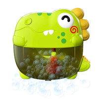 Dinosaur Bathtub Bubble Maker Toy, Dino Tub Bubble Blower Toy Electric Bubble Machine Bath Toy with Colorful Gradient Lights and Joyful Music, No Special Bubble Solution Needed | Shinymarch