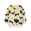 Halloween Bat Print Crewneck Sweatshirt - Gothic Bat Graphic Pullover for Kids | Kalawee