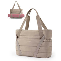 Tote Bag for Women with Zipper and Yoga Mat Straps Quilted Gym Tote for Travel, Work, Sport | Kalawee