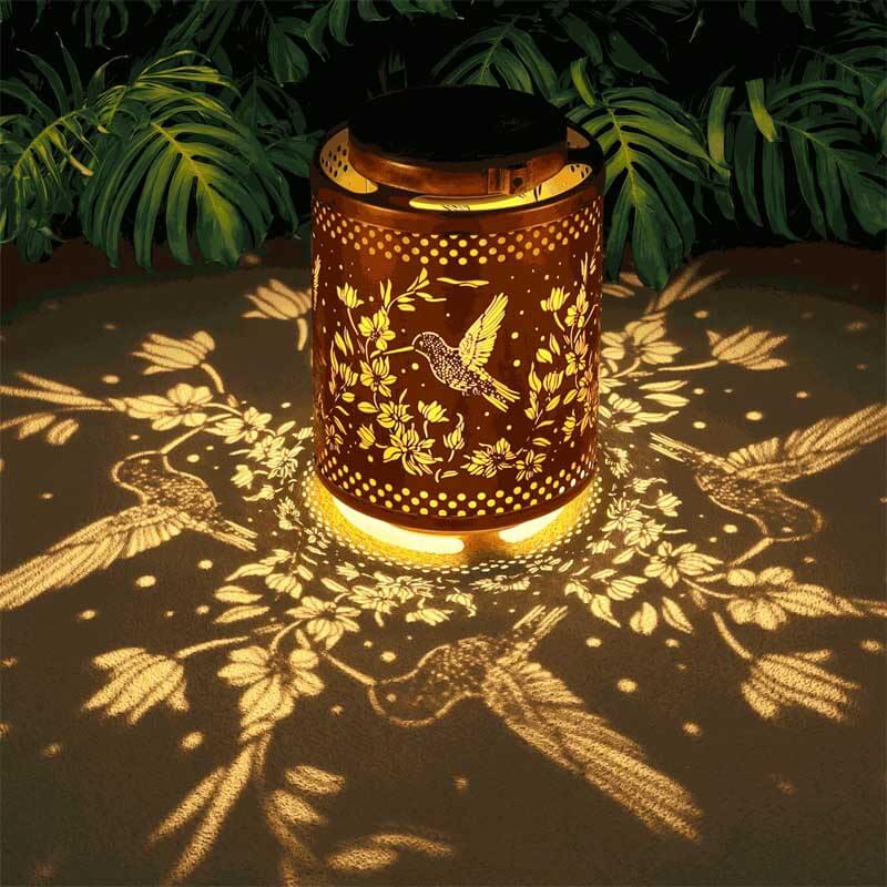 Hummingbird Solar Lanterns Garden Decor Birthday Gifts for Women Mon Grandma Metal Hanging Solar Lights Waterproof Outdoor Decoration for Outside LED Lanterns for Yard Patio Lawn Pathway Landscape | Kalawee