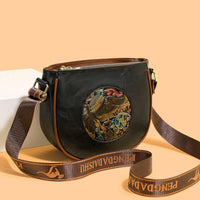 Vintage Color-Block Round Purse for Women, Small Circular Crossbody Bag with Contrast Colors, Retro Mini Shoulder Handbag | Kalawee