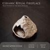 Hand-Finished Ceramic Ritual Fireplace – Palo Santo, Sage & Incense Burner | Kalawee
