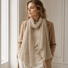 100% Pure 300-Count Cashmere Scarf – Featherlight Printed Wrap | Kalawee